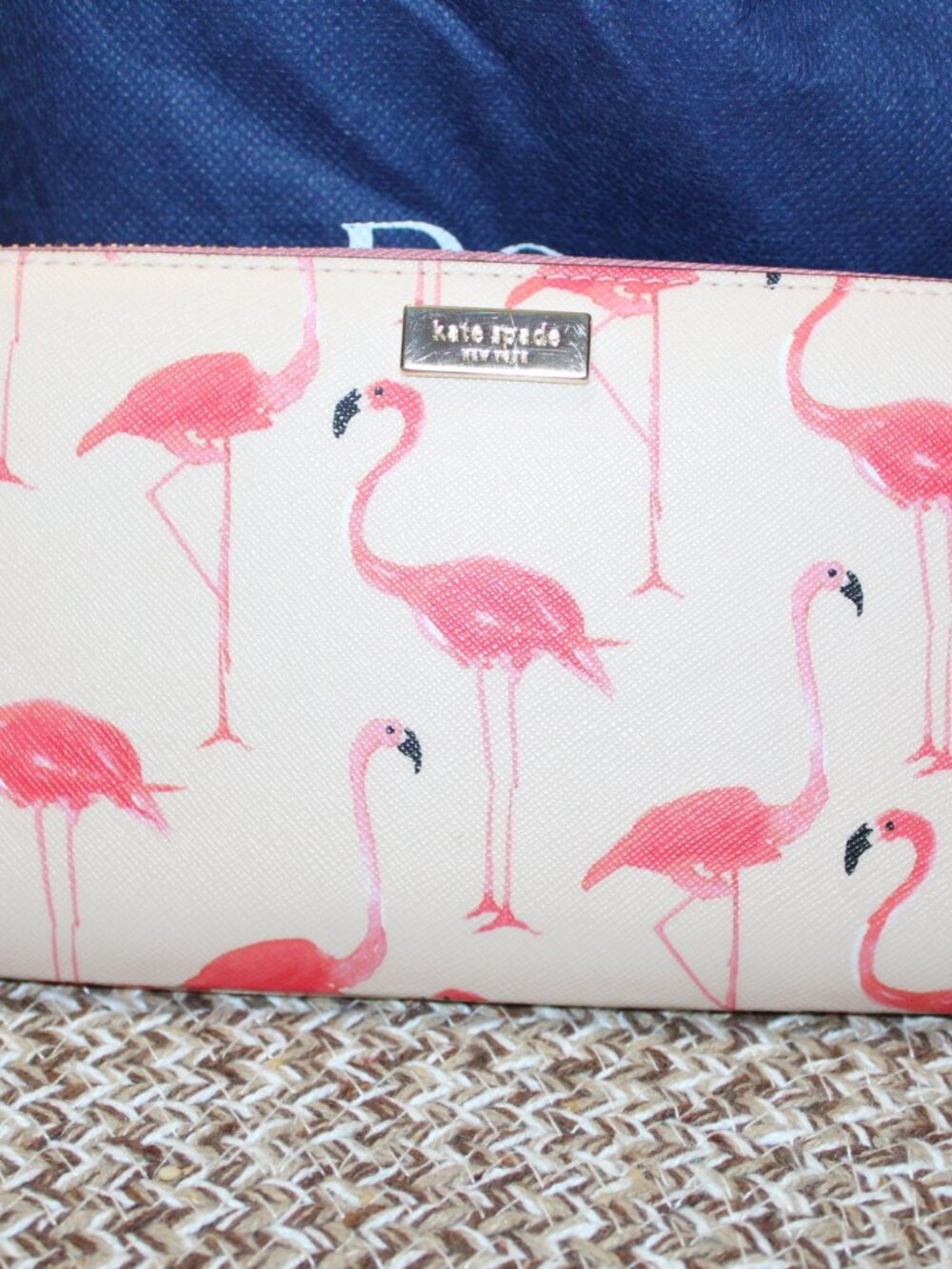 Like New Kare spade pink flamingo continental wallet